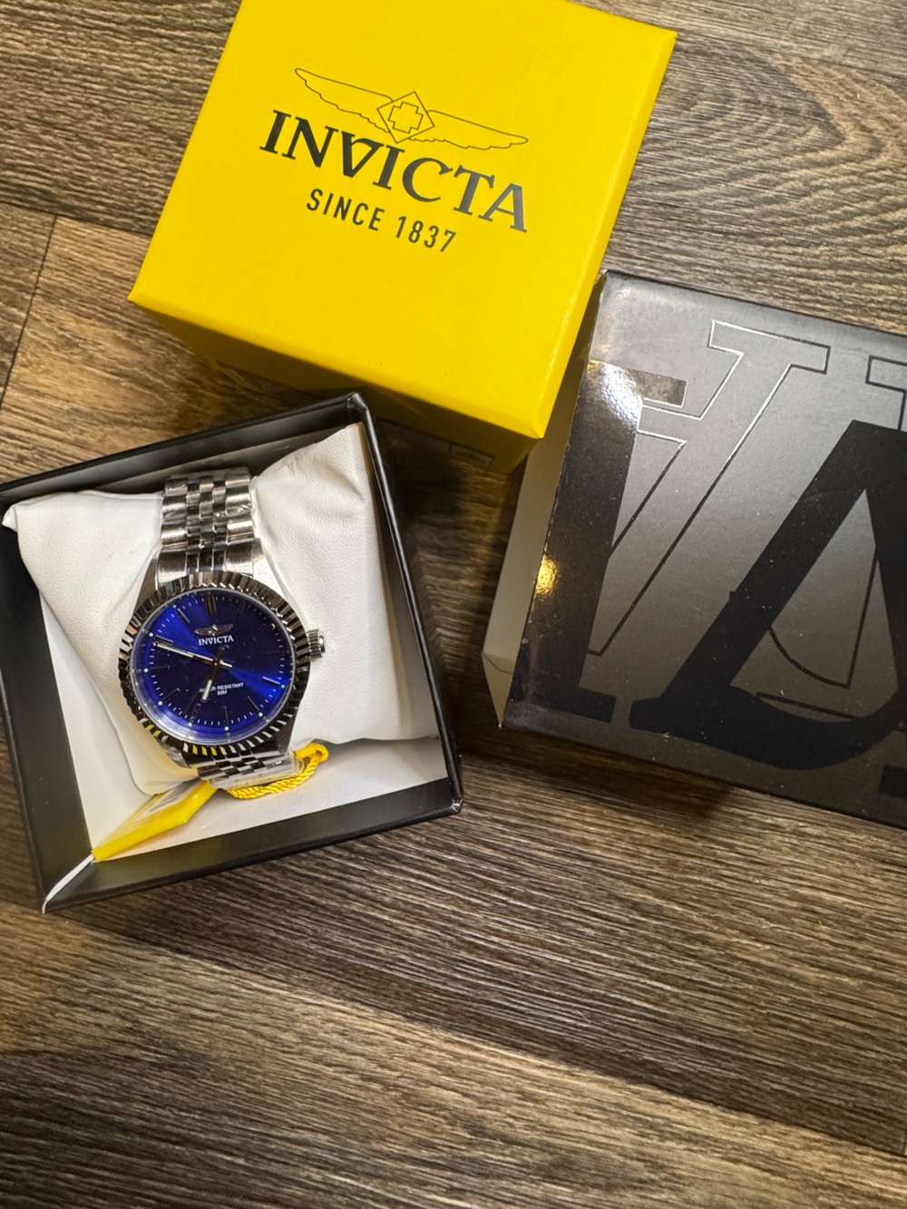 Invicta women’s Musenova Silver Stainless Steel Watch with Blue Dial